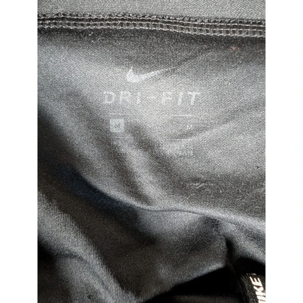 Nike Dri-FIT Mens Running Shorts Black Reflective Stripe Rear Zip Pocket Liner